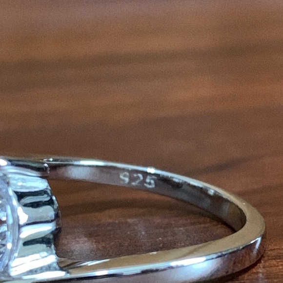 Sterling Silver Round Bezel CZ Ring - Picture 5 of 6